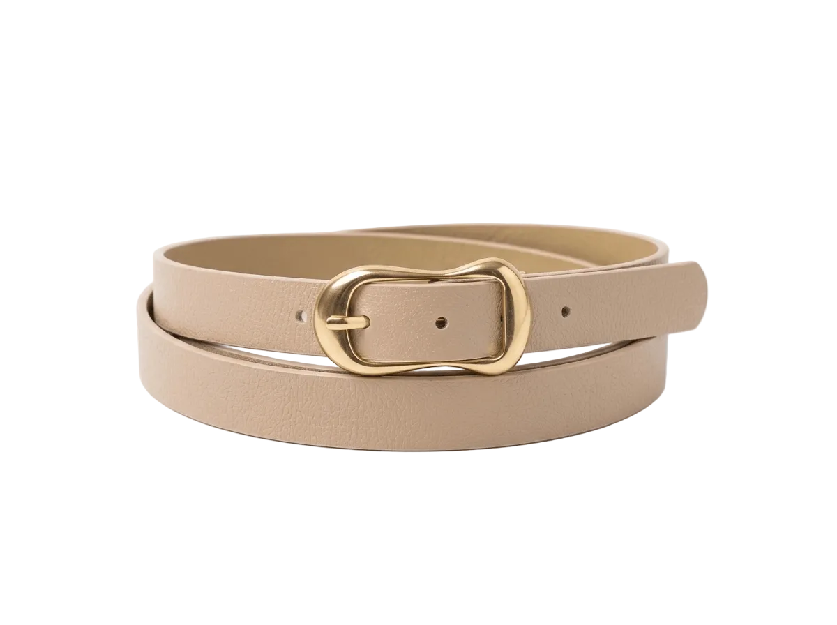 CINTURON OVAL EN CUERO